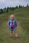 Sara tijdens een wandeltocht in de bergen!