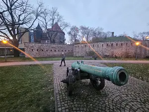 Het kanon bij het Bastion in Maagdenburg