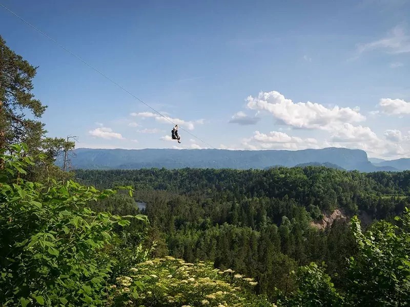 Ziplinen met family active Bled