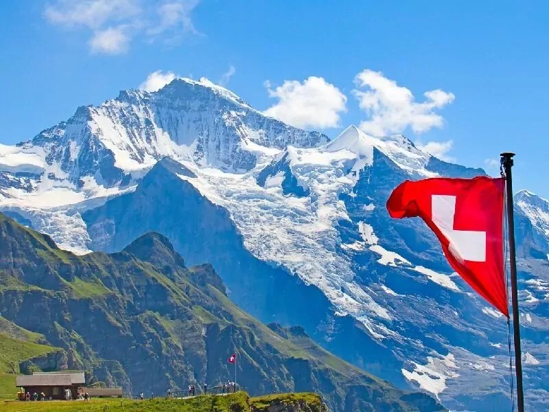 bergen en vlag