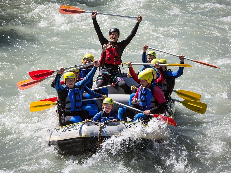 Raften met het gezin in het Zillertal