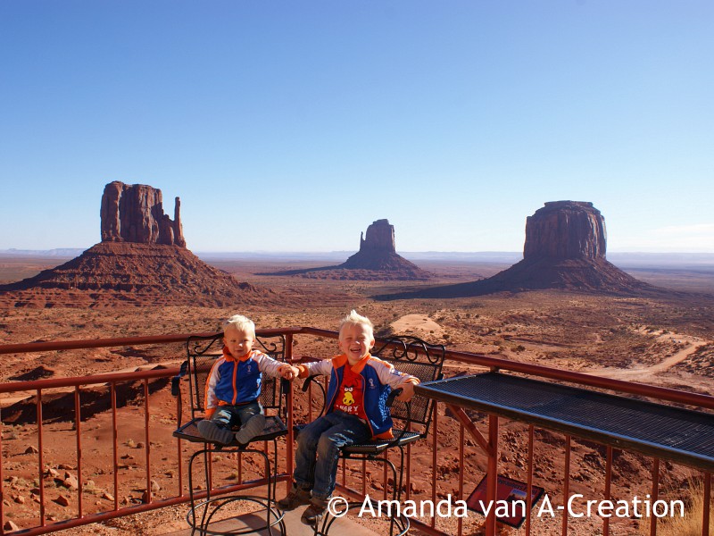 Kids in Monument Valley in Arizona