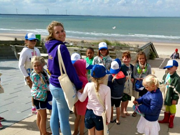 Met de kids bij het strand