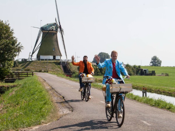 Patrick en Jan op de fiets Around Amsterdam