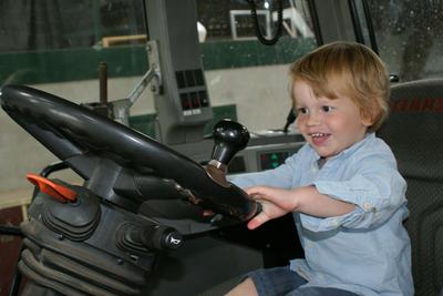 Rens in de tractor!