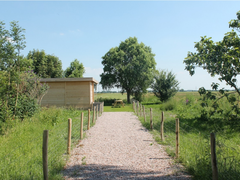 De sauna staat in een hele mooie omgeving. We kwamen helemaal Zen thuis