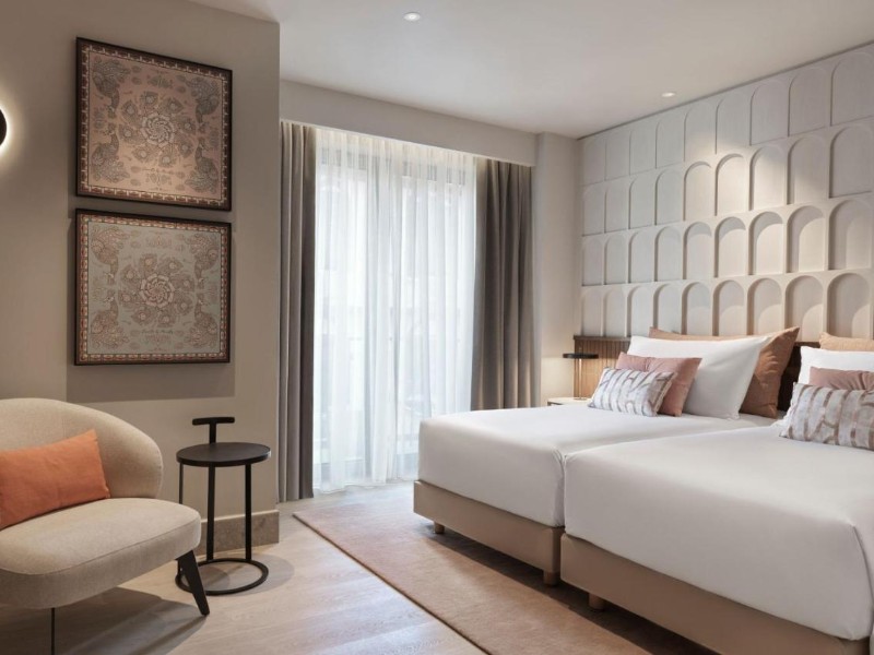 Een Twin Room voor 4 personen in het luxe MonAsty, Thessaloniki