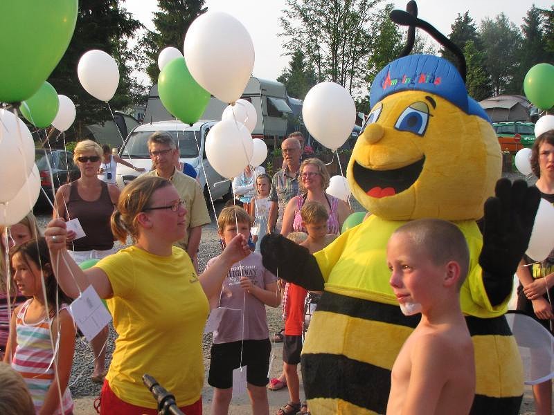 Mascotte van camping Oos Heem in de Ardennen