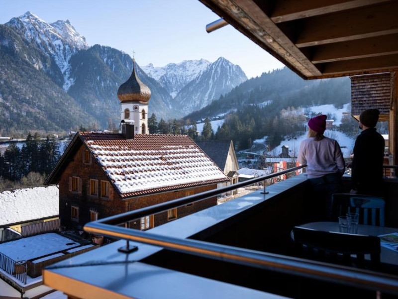 Uiticht op het dorp vanuit het appartement bij Landal Chalet Matin