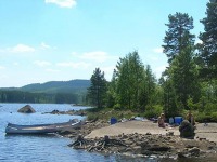 Eilandje bij Camping Yttermalung