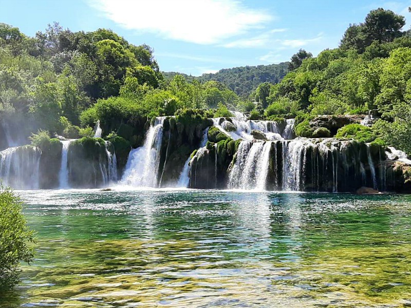 Een waterval bij de Plitvice Meren