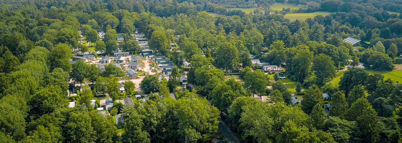 Bovenaanzicht van EuroParcs de Utrechtse Heuvelrug