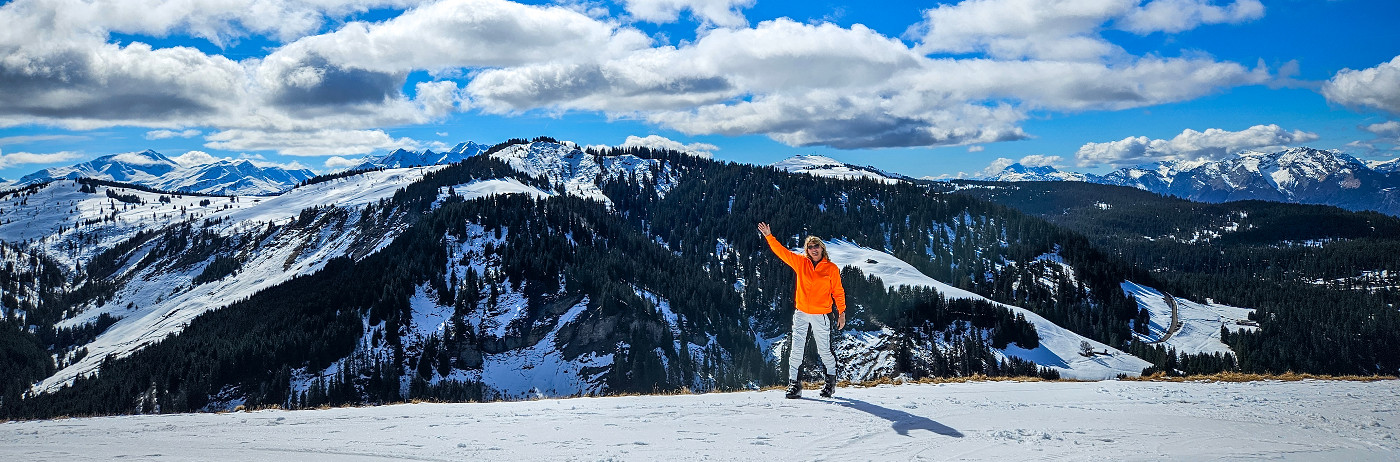 Sabine in skigebied L’Espace Diamant