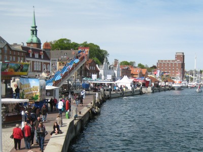 De boulevard in het stadje Kappeln