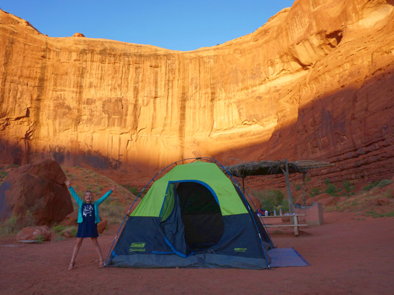 Geweldige plek om te kamperen in Monument Valley
