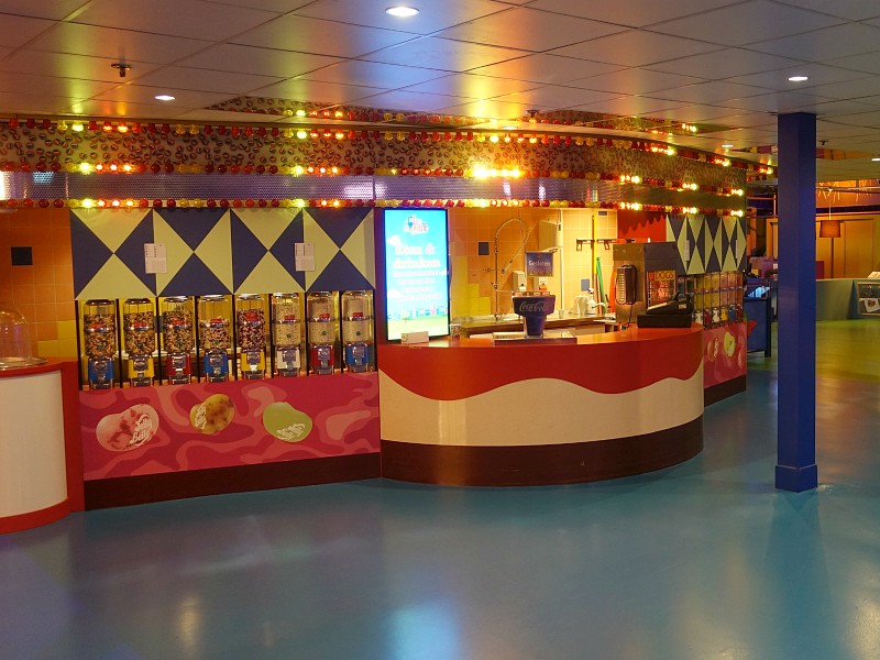 De jellybeans automaten bij de bar