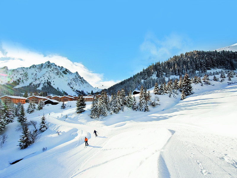 De skipistes bij Landal Hochmontafon