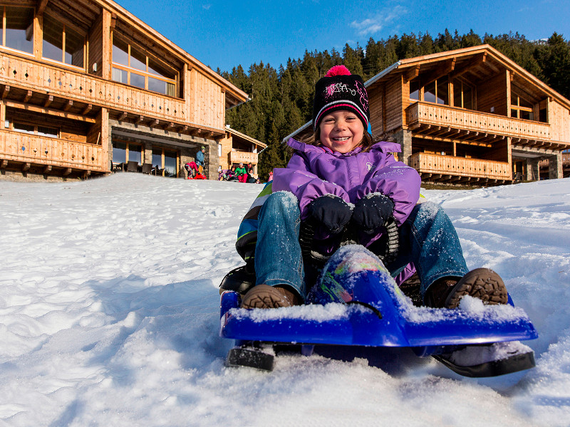 Sleeën bij Landal Alpine Lodge Lenzerheide