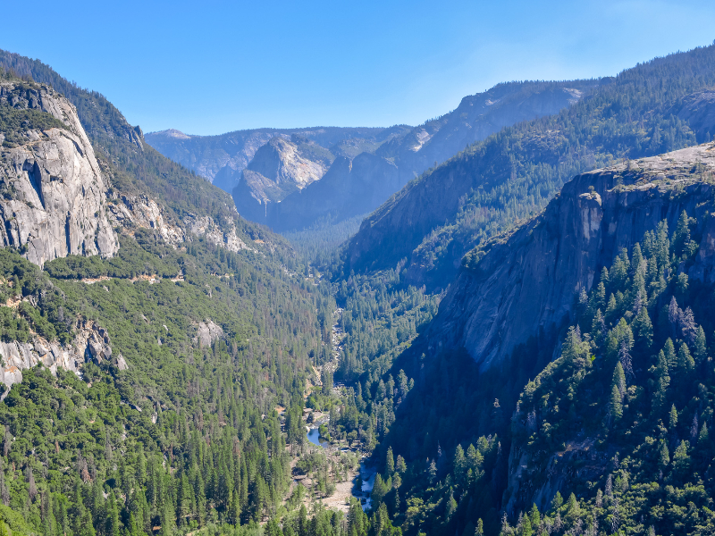 Waanzinnig uitzicht over Yosemite National Park in Amerika