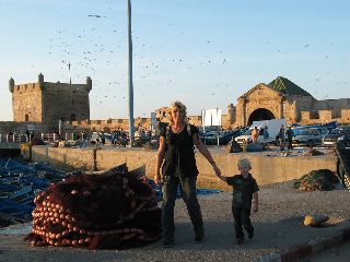 Wandelen in de haven van Essaouira