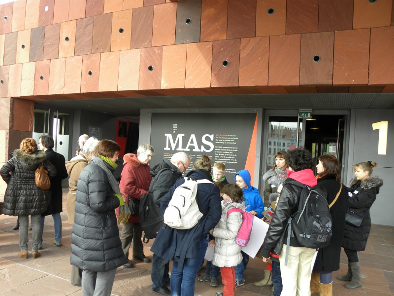 De ingang van het Museum aan de Stroom (MAS)