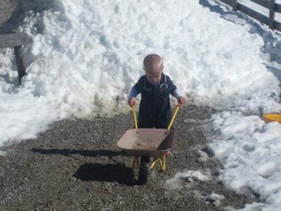Spelen in de sneeuw