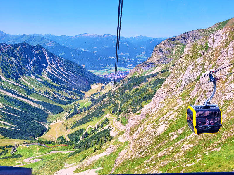 Uitzicht op Oberstdorf vanuit de Nebelhornbahn