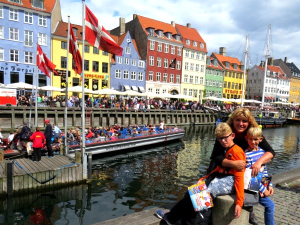 Bij de Nyhavn in Kopenhagen