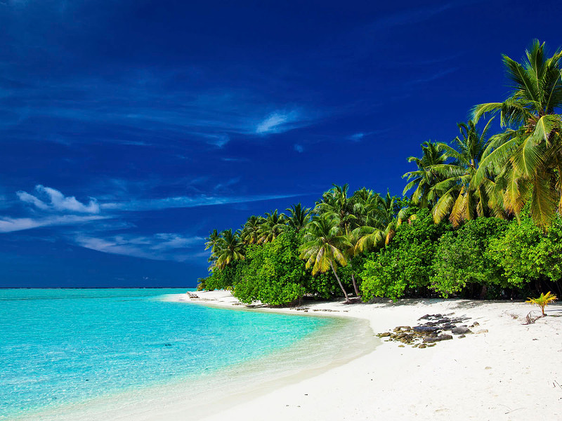 Strand op de Malediven