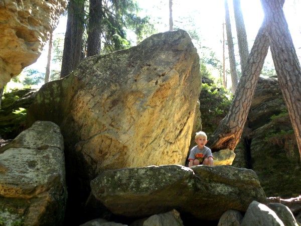 Klimmen op de rotsen van Toulovcovy Mastale
