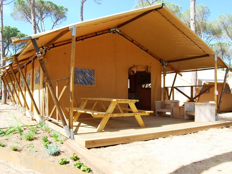 Glampingtent bij Roompot Klein Vink