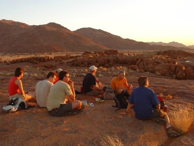 Genieten van het uitzicht in Namibië