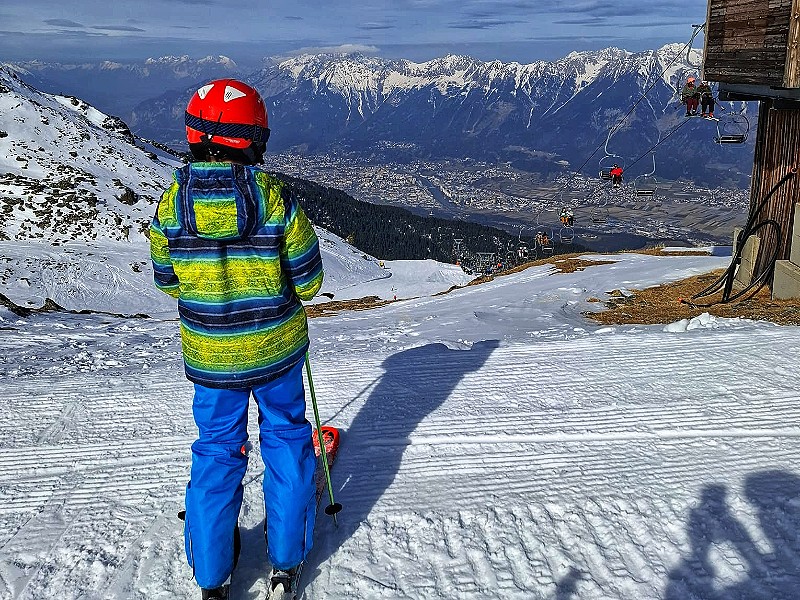 Uitzicht op het Inntal vanaf de skipiste