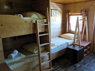 Eén van de slaapkamers in Chalet Auhof