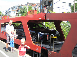 Onze auto op de autoslaaptrein