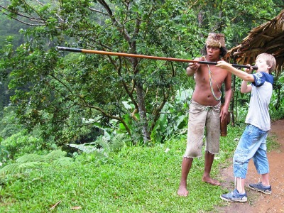 Blaaspijp schieten bij de Orang Asli