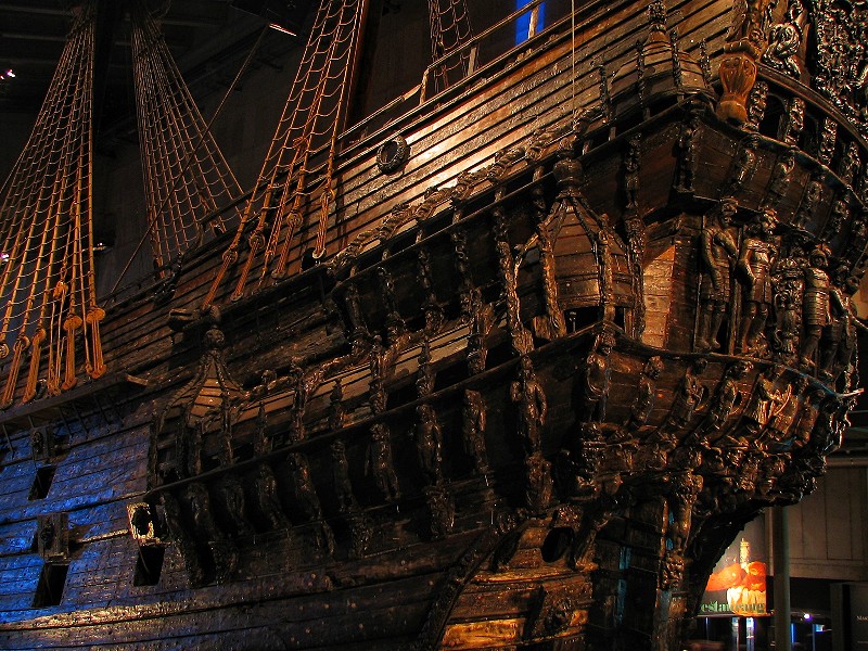 Het prachtig gerestaureerde vlaggenschip de Vasa