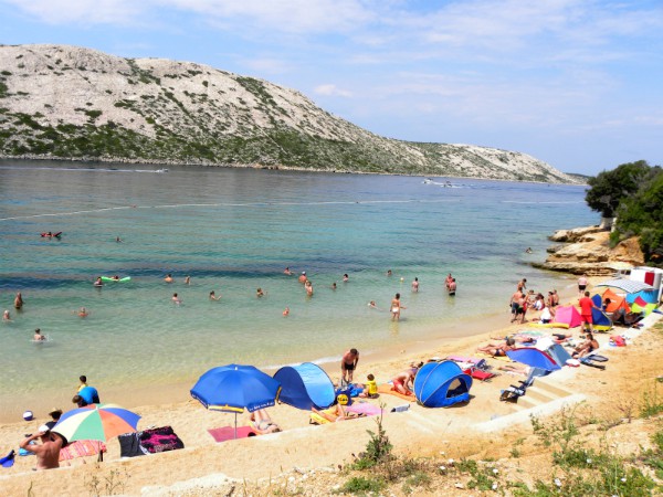 Pudarica strand op Rab in Kroatië