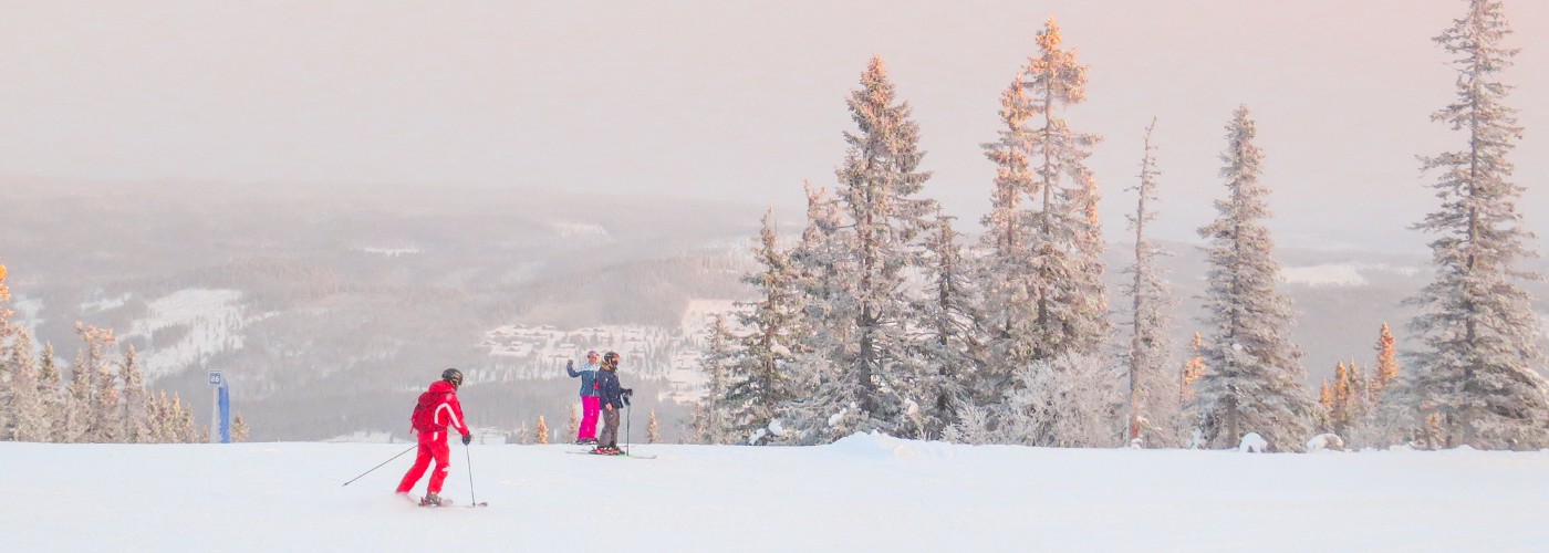 Een piste in Trysil, Noorwegen, tijdens de persreis van Patrick met BBI Travel