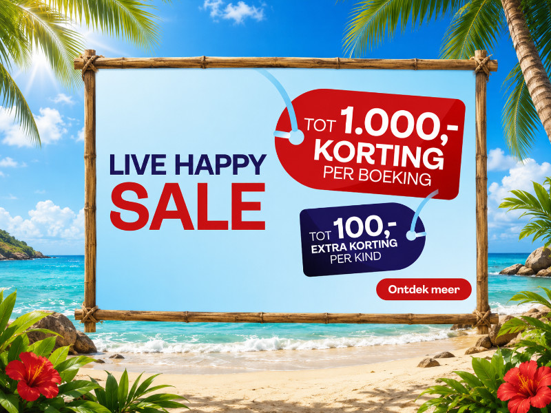 TUI live happy sale tot 1000 korting