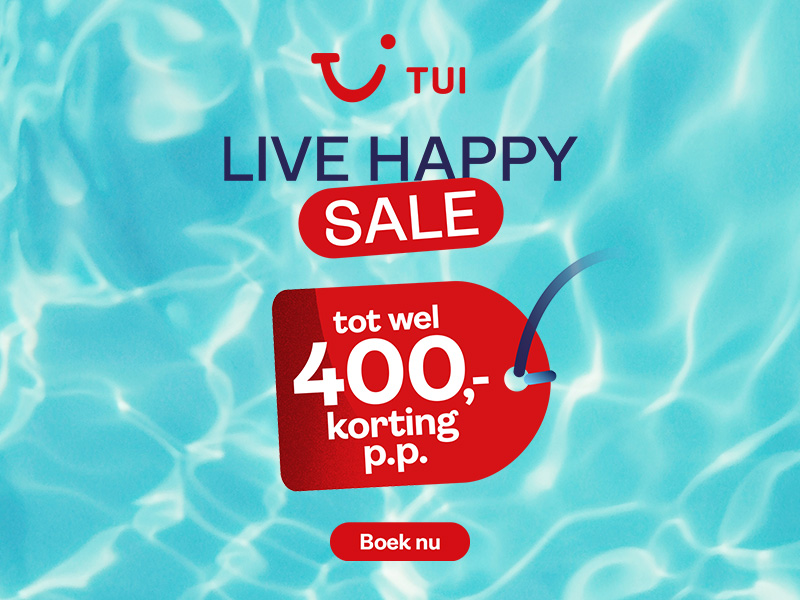Tui Live happy 400 korting banner
