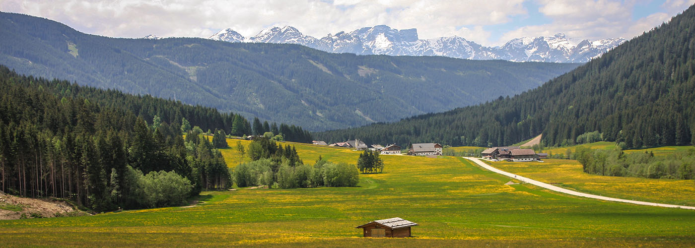 Het mooie uitzicht van Zuid-Tirol