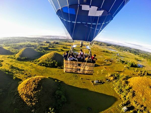 ballonvaart boven de Filipijnen