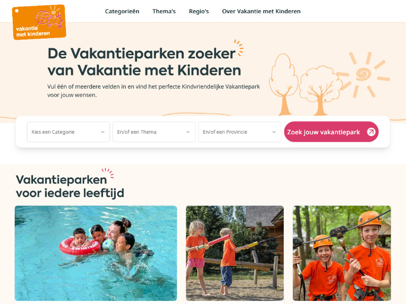 homepage vakantieparken zoeker