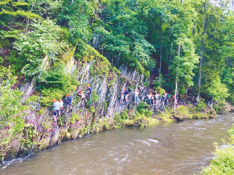 Via Ferrata bij Vayamundo Houffalize in de Belgische Ardennen