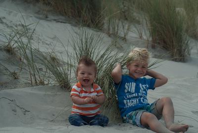 Voor het eerst op het strand van Ameland