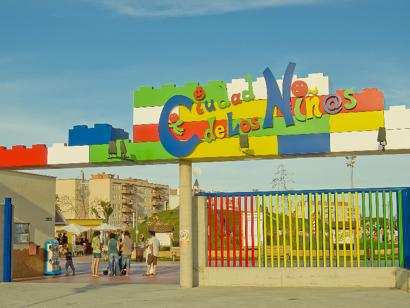 De ingang van Ciudad de los niños y las niñas