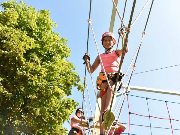 Actie in het klimpark