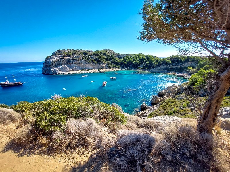 Rhodos faliraki uitzicht