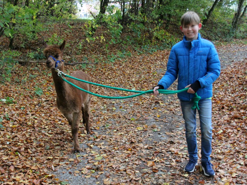 Sven met zijn nieuwe huisdier...